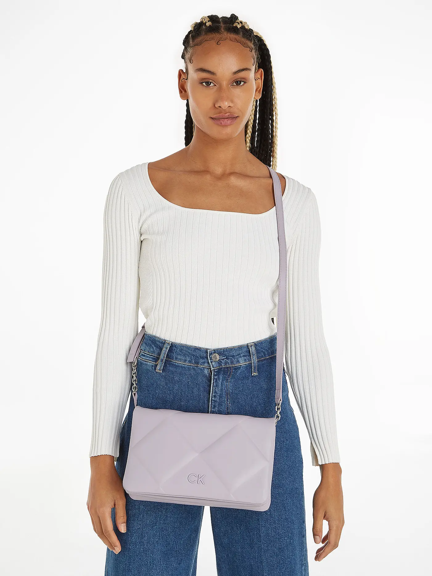 CALVIN KLEIN | Tasche - Umhängetasche RE-LOCK | lila